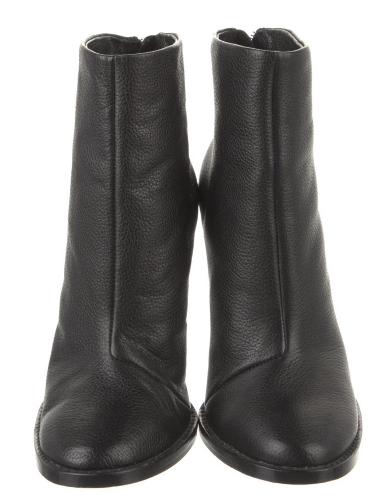 Great Condition Joie Black Leather High-Heel Ankle Booties (Size 37.5 / Us 7.5)
